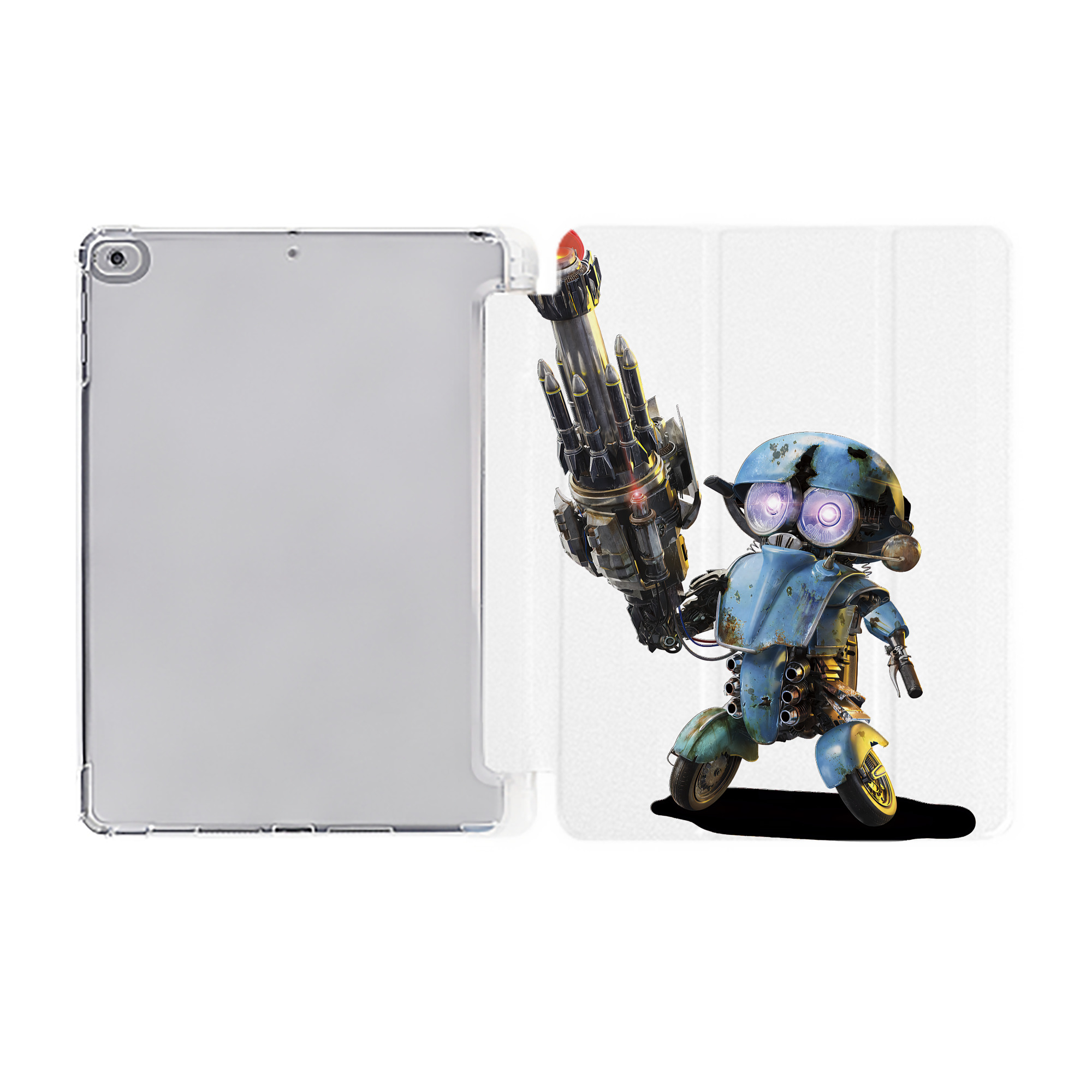 （画像用） Transformers トランスフォーマー IPad ケース ペン収納付き 三つ折りスタンド PUレザー×シリコン 対応機種9.5/10.5/10.9インチ